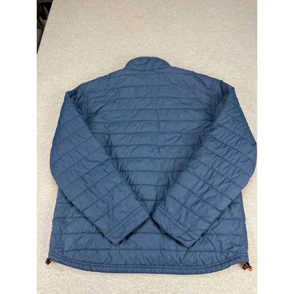 Carhartt Brookville Quilted Nylon Jacket Mens Large Blue Full Zip 102208 476